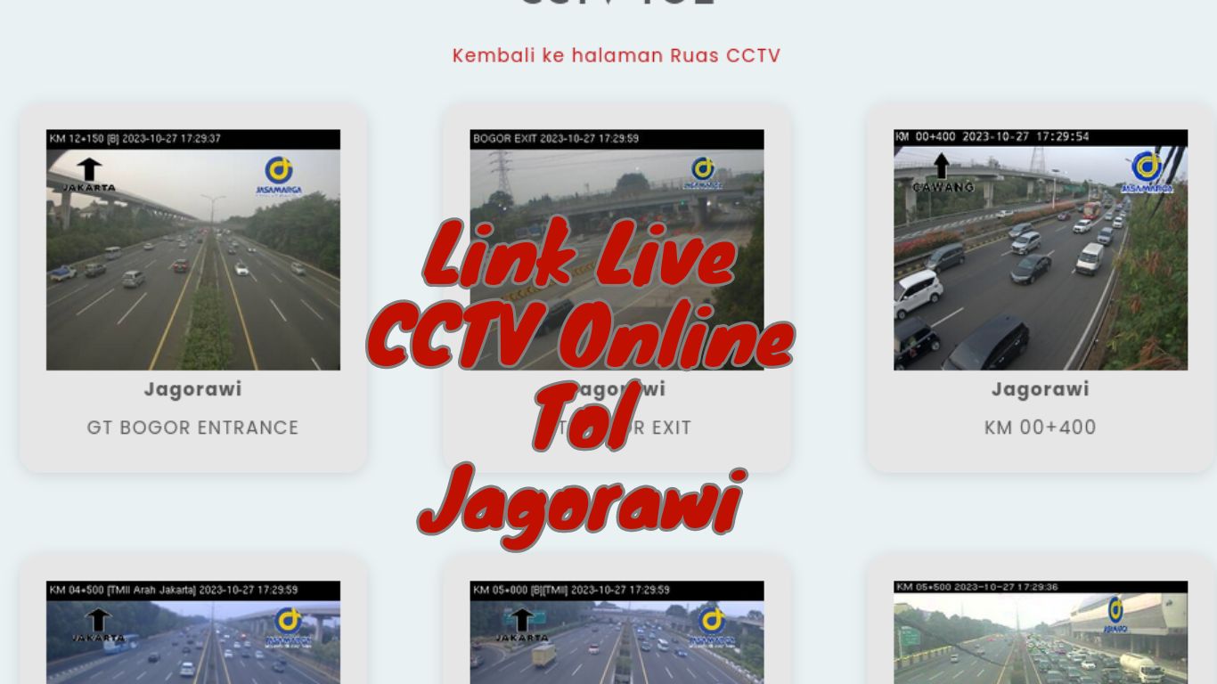 CCTV Online Tol Jagorawi, Ini Cara Mengeceknya. Jalan Tol Jagorawi merupakan salah satu jalan tol yang menghubungkan Jakarta dengan Bogor, Ciawi, dan Sukabumi. Jalan tol ini memiliki panjang sekitar 54 kilometer.