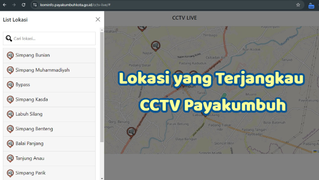 Lokasi yang Terjangkau CCTV Payakumbuh