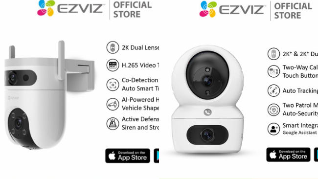 Spesifikasi Kamera CCTV Ezviz H9c dan Ezviz H7c